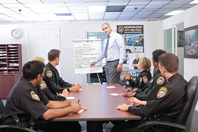 Security team training session